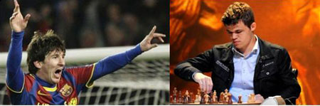 Carlsen y Messi, recordistas mundiales
