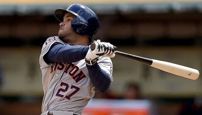 José Altuve conquistó su tercer título de bateo en la Liga Americana. Foto: Fox Sports.