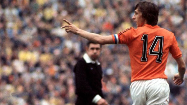 El holandés Cruyff no pudo ganar un Mundial. Jugó la final de 1974 donde su equipo perdió ante Alemania Federal