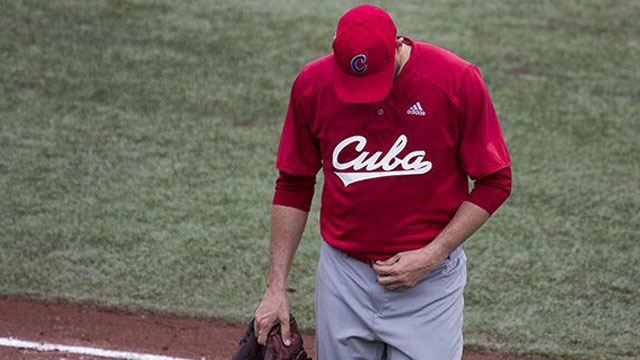 Lázaro Blanco, el rostro de la decepción del béisbol cubano en los Panamericanos de Lima 2019. Foto tomada de Cubadebate