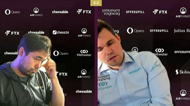 ¡Magnus Carlsen eliminó a Nakamura en las partidas blitz de la FTX Crypto Cup!