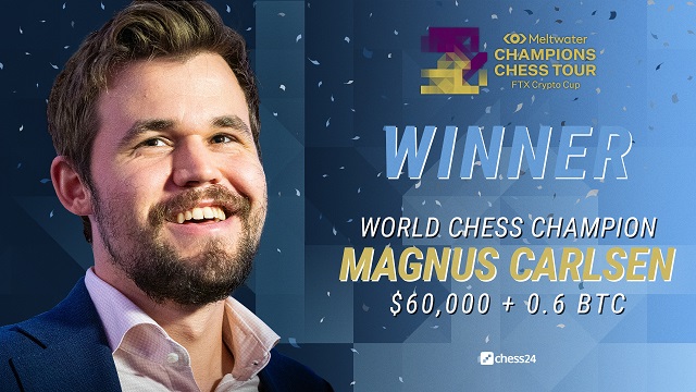 Magnus Carlsen superó a Wesley So en la partida Armagedón y se proclamó campeón de la FTX Crypto Cup, sexta parada del Champions Chess Tour.
