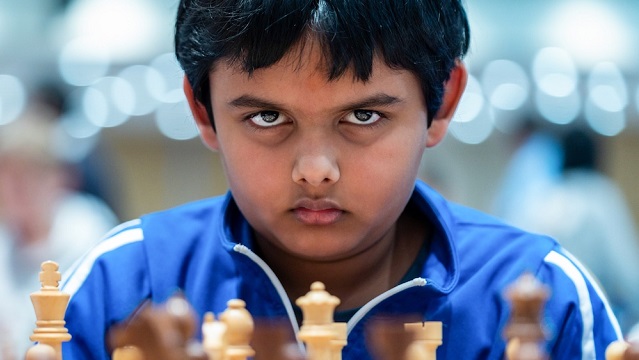 Abhimanyu Mishra se convirtió en el Gran Maestro más joven de todos los tiempos, a sus 12 años, cuatro meses y 125 días. Fpto: Chess24.