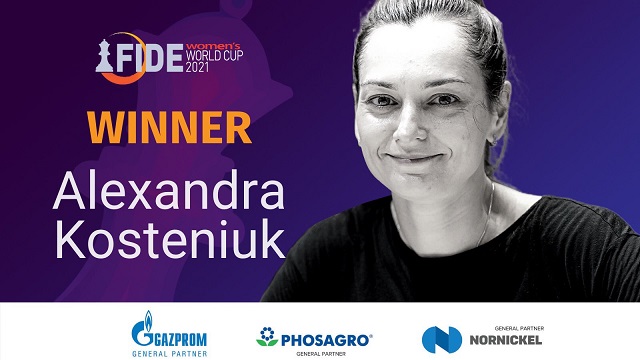 Alexandra Kosteniuk ganó la Copa Mundial de ajedrez