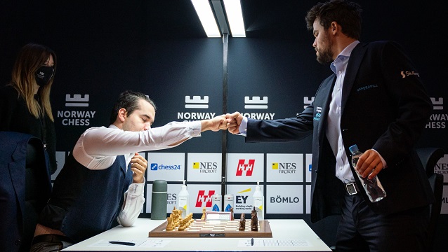 Magnus Carlsen ganó de manera convincente el torneo Norway Chess y dejó claro que es el gran favorito para el match por la corona ante Nepomniachtchi. Foto: Tomada del sitio oficial del evento.