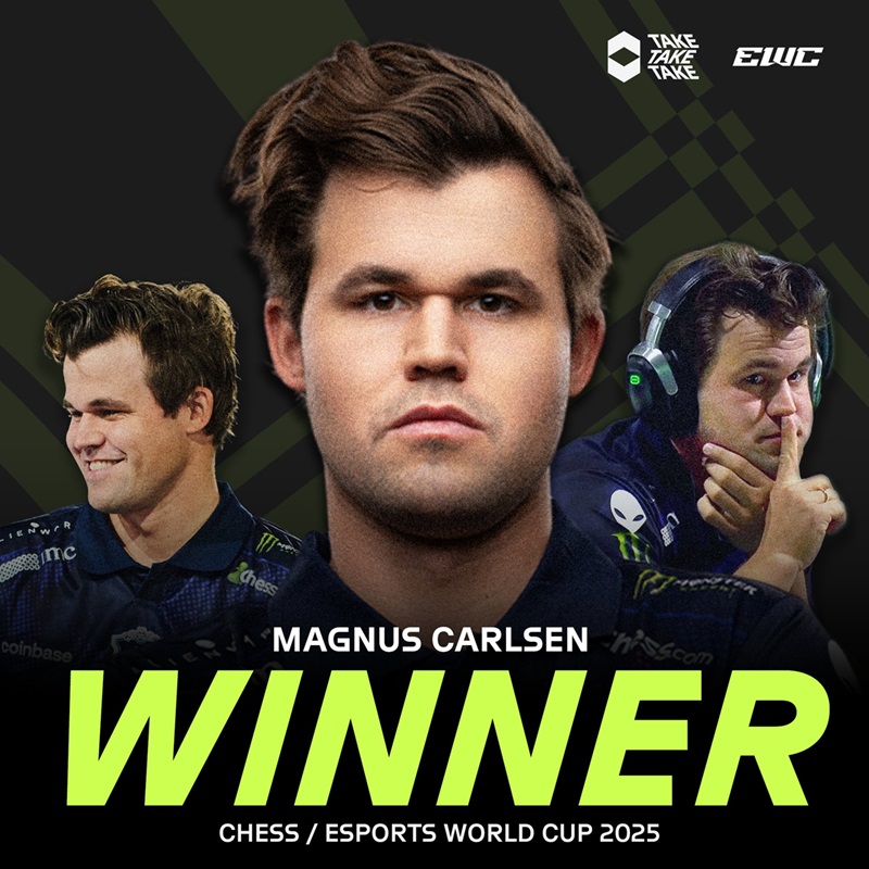 En la gran final de la Esports World Cup 2025, disputada en Riad, Magnus Carlsen venció con autoridad a Alireza Firouzja por 2 sets a 0
